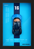 Bugatti Veyron 16.4 1:32 Die-Cast 3D Shadow Box