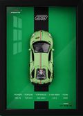Lamborghini Huracán LP780-4 1:32 Die-Cast 3D Shadow Box
