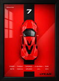 W Motors Lykan HyperSport 1:32 Die-Cast 3D Shadow Box